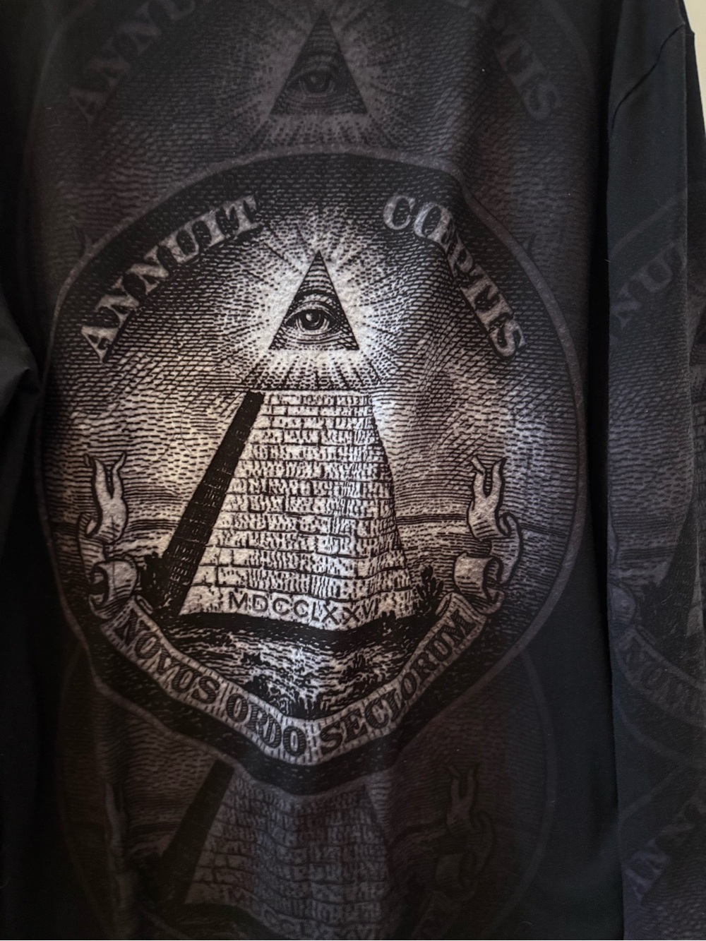 Blackmilk Black Long-Sleeve Pyramid Eye Graphic Tee - Picture 6 of 6
